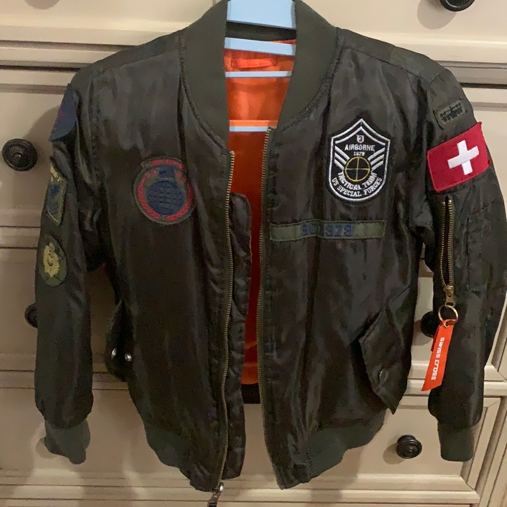 Kids reversible utility jacket.